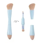 Soft Double Ended Cosmetic Brushes 4-in-1 Contour Brush Makeup Brush Set Women