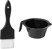 LOORGVEL 1Set Hair Dye Bowl with Brush Professional Hair Tinting Kit for DIY Coloring Includes Mixing Bowl and Flexible Bristle Brush for Easy Application