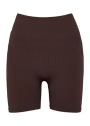 PRISM2 Composed Stretch-jersey Cycling Shorts, Shorts, Ribbed - Chocolate - One Size One Size