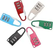 COMPUKAS 6Pcs Theft Password Lock for Luggage Backpacks Gym Lockers Durable Padlock with Resettable Combinations for Travel School Use