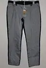 Prana Women's Jett Capri Indigo Striped Organic Cotton Pants Size 14/32