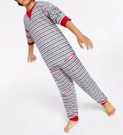 Family Pj's Kids Unisex Candy Cane Stripe Matching Holiday Pajama Set Size 10-12