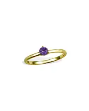 Savvy Cie 18K Over Silver 0.20 ct. tw. Amethyst Stackable Ring