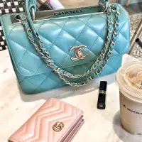 在飛比找蝦皮購物優惠-Chanel Trendy CC 湖水綠口蓋包 25 【限量