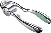 Zinc Alloy Garlic Press Squeezer Green Manual Crusher for Easy Garlic Mincing Kitchen Tool for Hassle Cooking Avoid Mess and Smelly Hands Easy to Clean