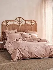 Linen House Nara 400TC Bamboo/Cotton Clay Queen Quilt Cover Set