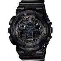 在飛比找PChome24h購物優惠-CASIO 卡西歐 G-SHOCK 迷彩叢林雙顯錶-灰 GA