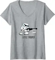 Star Wars Classic Little Trooper PEW gray Womens T-Shirt Size 2XL Short Sleeve