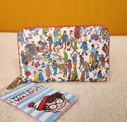Loungefly Where's Waldo Scenic Shopping Plaza Zip Around Wallet NEW