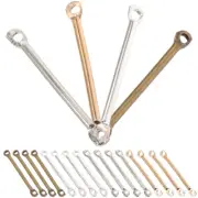 200 Pcs Earring Connection Stick Bracelet Connecting Bar Metal Jewelry Link