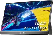 ARZOPA 16.1'' 144Hz Portable Gaming Monitor, 100% sRGB 1080P FHD Kickstand Porta