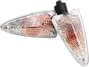 Front Rear Turning Indicator Lights, for S1000RR 2010-2014 C600 Sport G650GS Sertao 2012-2014 Motorcycle Accessories Turn Signal Indicator Light Motorcycle Turn Signal Lights(BLACK White 14mm)