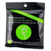Timberidge TCS-APB-CL Custom Light Phosphor Bronze Long Life Coated Acoustic Guitar Strings (11-52)