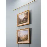 掛畫器 軌道 法式復古著飾畫油畫別墅畫展吊掛鏈條黃銅杆掛畫繩
