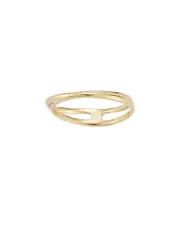 14K Italian Gold Cross Over Ring