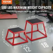 Plyometric Jump Box 12 Inch Plyo Box Steel Plyometric Platform and Jumping Agility Box Anti-Slip Fitness Exercise Step Up Box for Home Gym Training