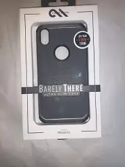 NEW Case-Mate Apple iPhone XR Barely There Leather Case -Black- Free Shipping