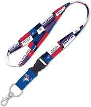 Toronto Blue Jays color block Lanyard w/detachable buckle 1", Blue, Large