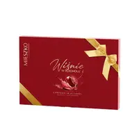 在飛比找momo購物網優惠-【Mieszko美仕格】櫻桃果酒心巧克力緞帶禮盒142g