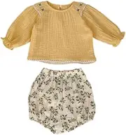 CHIC KIDS(シックキッズ) Ensemble, Girls Spring Shirts & Shorts Set 66, yellow, 66