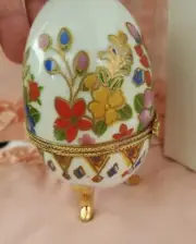 PORCELAIN EGG JAR Faberge inspired