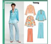 New Look 6544 Size 10-22 Misses Tunic or Top and Pants Sewing Pattern Uncut