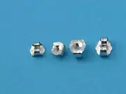 Real 14k White Gold earnut Earring Butterfly Backs Small Medium Large