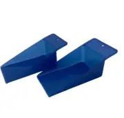 Tupperware Vintage Wedge Canister Scoops Dark Blue Translucent Set of 2