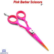 Hairdressing Scissors Barber Salon Hair Cutting Shears Razor Pink Color" CE