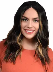 Chocolate Brown Balayage Wavy Mid-Length Lace Part Fashion Wig