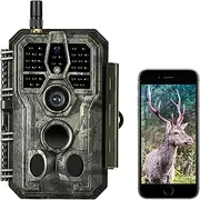 WiFi Trail & Hunting Camera 64MP 1296P Wireless Wildlife Surveillance Camera Outdoor Waterproof Night Vision Motion Sensor