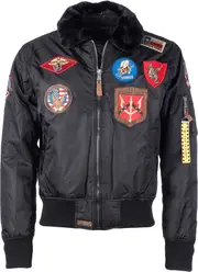 Top Gun Machine, textile jacket , color: Black , size: 3XL