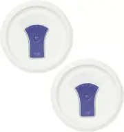 CorningWare FM-22-VPC 20oz French White Round Soup Mug Pop-Ins Vented Lid - 2P