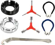 Toyvian 1 Set Bike Repair Tool Kit Includes Y Type Spanner Way Wrench Tire Lever Durable for Cycling Maintenance present for Cyclists Random Color