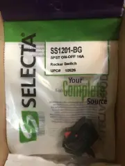 * CARLING/SELECTA SS1201-BG DPDT ON-OFF-ON 16A ROCKER SWITCH #10526