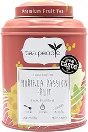 Tea People Moringa Passion Fruit, 125 g Loose Tea in a Tin Caddy, MPF-125g