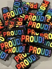 Rainbow Proud Shoe Charm Bulk Wholesale Lot
