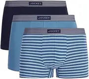 [Generic] 12 X Mens Jockey Comfort Classics Trunks Underwear Blue Pack L