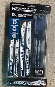 NEW Hercules Bi-Metal 12PC Demo & Thin Kerf blade set
