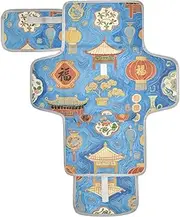 Reusable Diaper Changing mat with Tissue Pocket Baby Portable Changing pad with Built-in Pillow