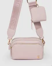 Pink Amalia Webbing Crossbody Bag