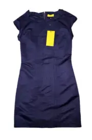 St John NWT SoCa Concord Bateau Neck Cap Sleeve Knee Length Dress 2 NEW