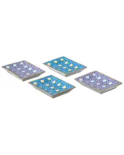 Jonathan Adler Set of 4 Basketweave Petite Trays