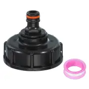 60mm Outer Wire and 3/4" IBC Tote Hose Adapter, Hose Fitting Black