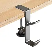 Purse Hook for Desk - Portable Desk Mount Hook,Portable Metal Organizer with Adjustable Arm Clamp, Headset Hanger, Space Saving Storage for Schoolbag
