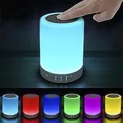 Elecstars Touch Bedside Lamp - with Bluetooth Speaker, Dimmable Color Night Light, Outdoor Table Lamp with Smart Touch Control, Best Men Women Teens Kids Children Sleeping Aid (White)