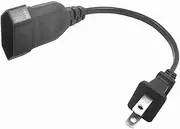 2-Prong Nema 1-15P Male to European EU Female Extension Cord, 1ft US 2-Pin Plug to Euro CEE7/16 Female Socket AC Short Cable,Power Adapter Extension Cord, 2-Prong US to EU