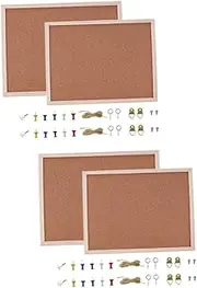 KALLORY 4 Sets Office Wall Corkboard Creative Message Board Announcement Board Decorative Memo Classroom Display