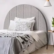 Furb Bed Headboard King Single Beds Head Frame Base Upholstered Modern Arch Shape Beds Headboards Bedroom Furniture Freestanding for Home Bedroom, Grey