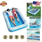 4-in-1 Inflatable Tanning Pool Float - XXL Lounge Raft for Ultimate Relaxation